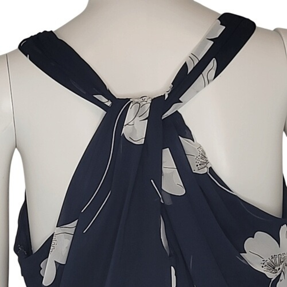 American Living‎ Navy & White Floral Sleeveless Dress - Picture 9 of 12